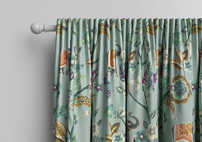 Gujarat, Vintage Blue - Made to Measure Curtain - Image 10